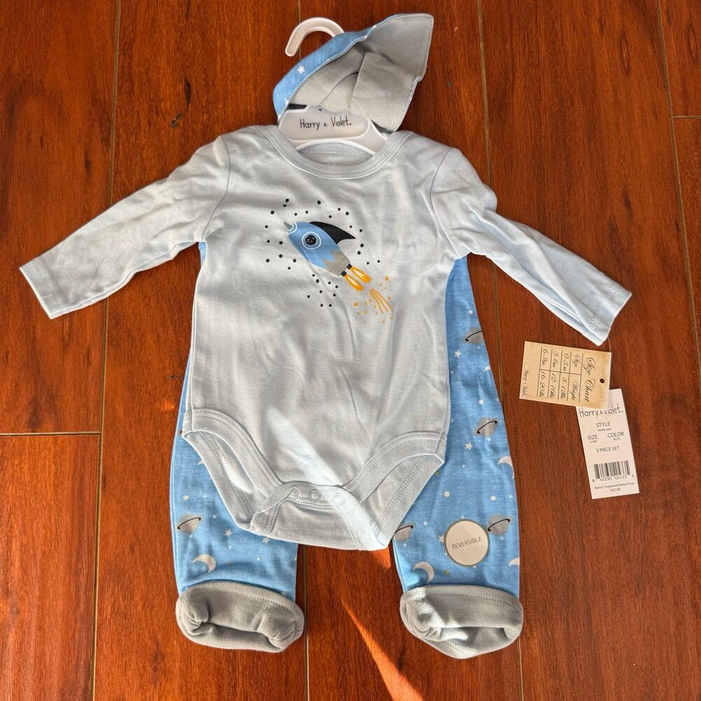 Harry & Violet 3 pc Set 3-6m